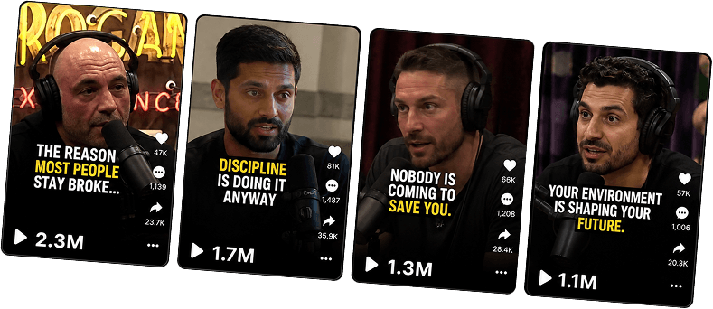 Real PodShorts Results: 2.3M, 1.7M, 1.3M and 1.1M Views on Viral Shorts